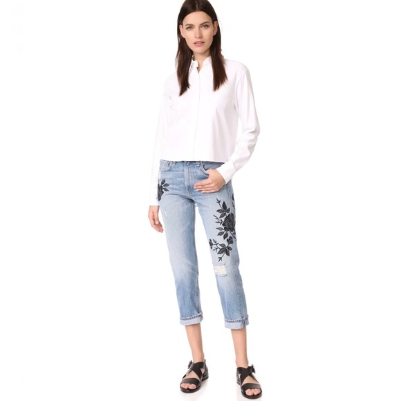 Rag & Bone Ramona Embroidered Boyfriend Jeans - Picture 1 of 8